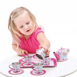 Detský čajový set ružový