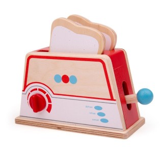 Drevený toaster s bodkami