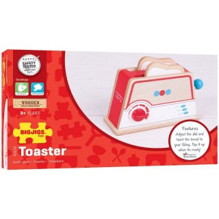 Drevený toaster s bodkami