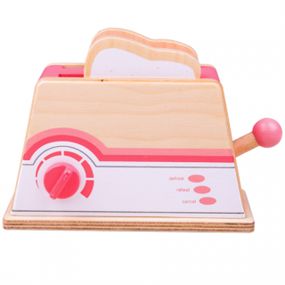 Drevený toaster ružový