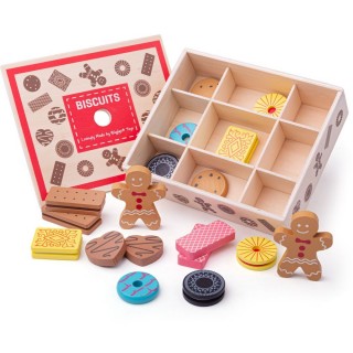 Box s drevenými sušienkami