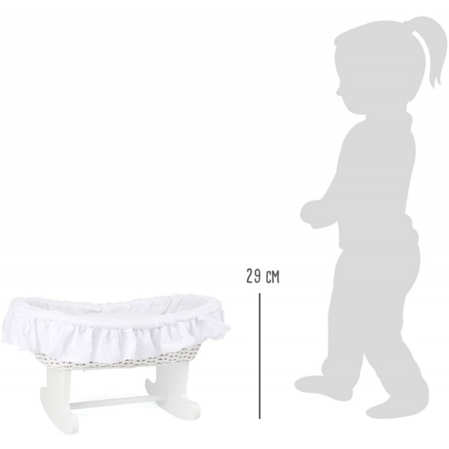 Kolíska pre bábiky Bassinet biela