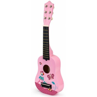 Detská gitara 6strunová - ružová