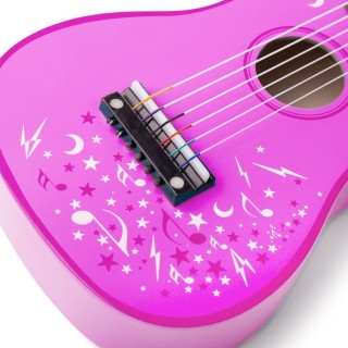 Drevená gitara Star ružová