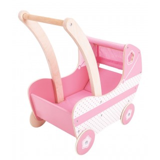 Drevený kočík pre bábiky  Bigjigs Toys