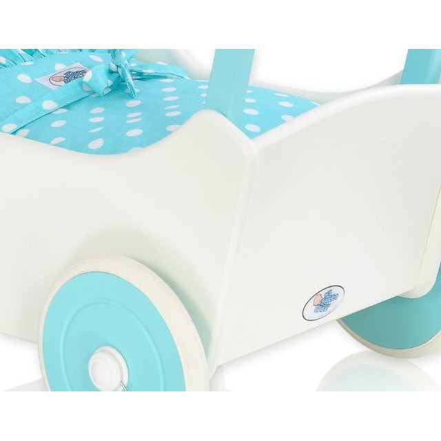 Drevený kočík pre bábiky ECO TOYS - ružový