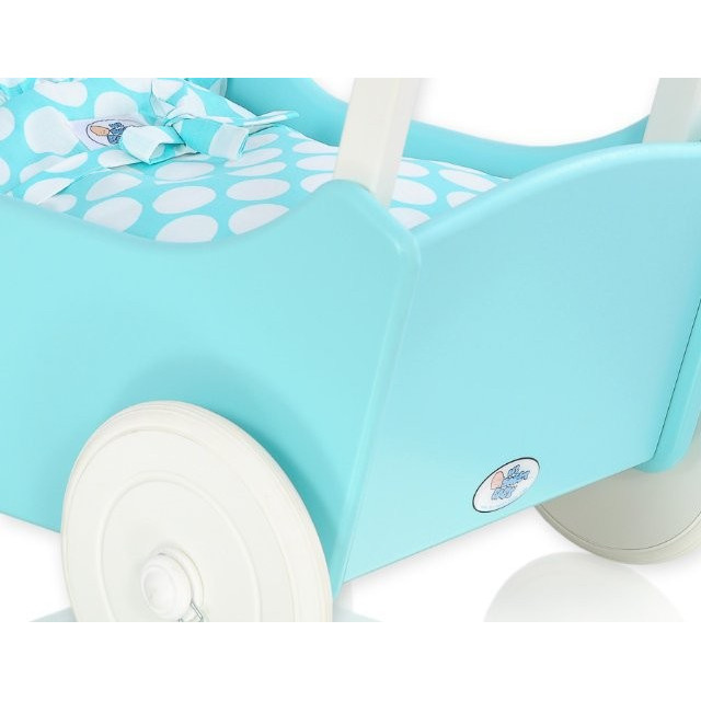 Drevený kočík pre bábiky ECO TOYS - ružový