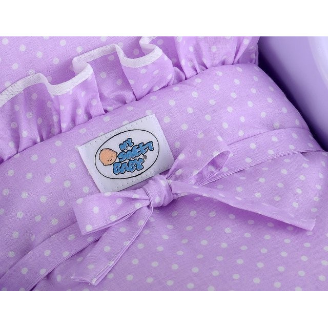 Drevený kočík pre bábiky ECO TOYS - ružový