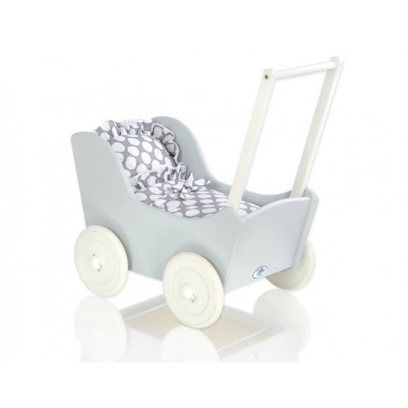 Drevený kočík pre bábiky ECO TOYS - ružový