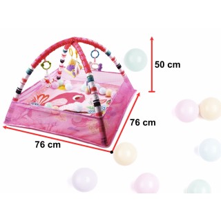 Interaktívna hracia deka s balónikmi ružová