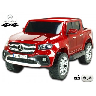 Mercedes X-Class 4x4 s 2,4G, MP4, FM, rocking horse - vínová met.