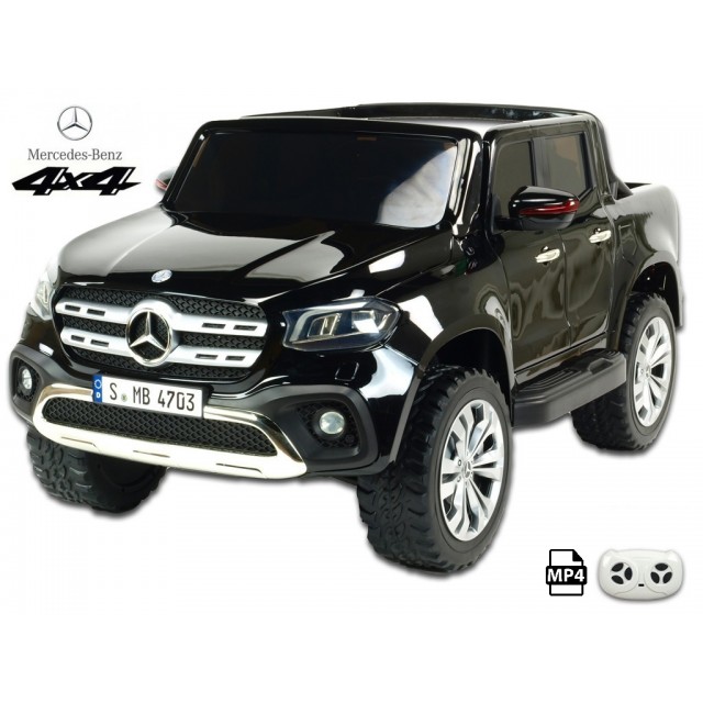 Mercedes X-Class 4x4 s 2,4G, MP4, FM, rocking horse - čierna met.