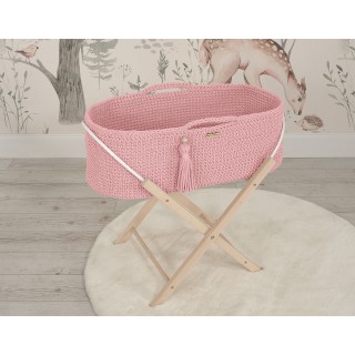 Mojžišový košík BOHO Ručne vyrobený so stojanom