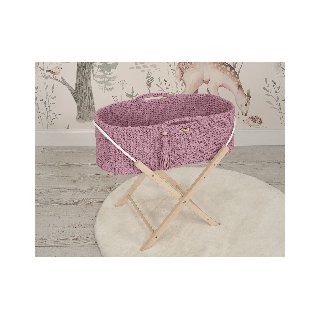 Mojžišový košík BOHO Ručne vyrobený so stojanom Levanduľa