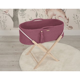 Mojžišový košík BOHO Ručne vyrobený so stojanom