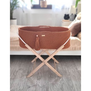 Mojžišový košík BOHO Ručne vyrobený so stojanom