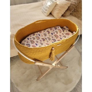 Mojžišový košík BOHO Ručne vyrobený so stojanom