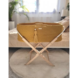 Mojžišový košík BOHO Ručne vyrobený so stojanom