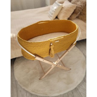 Mojžišový košík BOHO Ručne vyrobený so stojanom