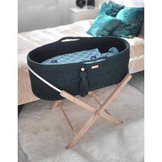 Mojžišový košík BOHO Ručne vyrobený so stojanom