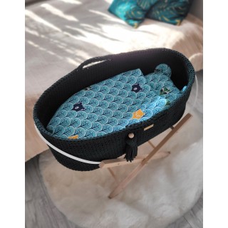 Mojžišový košík BOHO Ručne vyrobený so stojanom