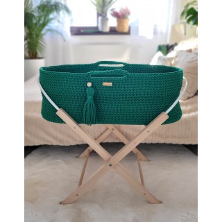 Mojžišový košík BOHO Ručne vyrobený so stojanom