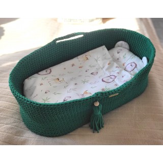 Mojžišový košík BOHO Ručne vyrobený so stojanom