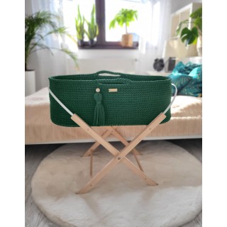 Mojžišový košík BOHO Ručne vyrobený so stojanom