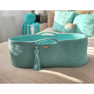 Mojžišový košík BOHO Ručne vyrobený so stojanom