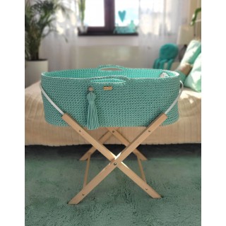 Mojžišový košík BOHO Ručne vyrobený so stojanom