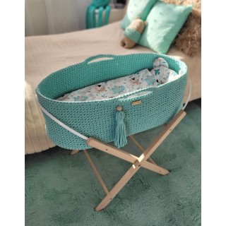 Mojžišový košík BOHO Ručne vyrobený so stojanom