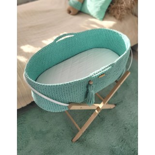 Mojžišový košík BOHO Ručne vyrobený so stojanom