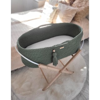 Mojžišový košík BOHO Ručne vyrobený so stojanom