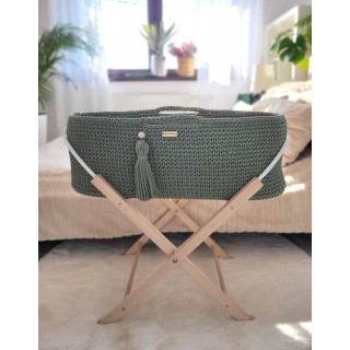 Mojžišový košík BOHO Ručne vyrobený so stojanom