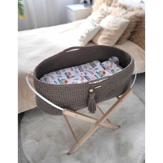 Mojžišový košík BOHO Ručne vyrobený so stojanom