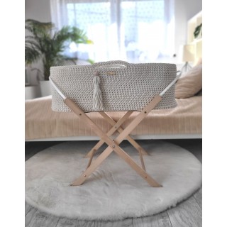 Mojžišový košík BOHO Ručne vyrobený so stojanom