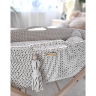 Mojžišový košík BOHO Ručne vyrobený so stojanom