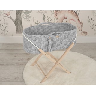 Mojžišový košík BOHO Ručne vyrobený so stojanom