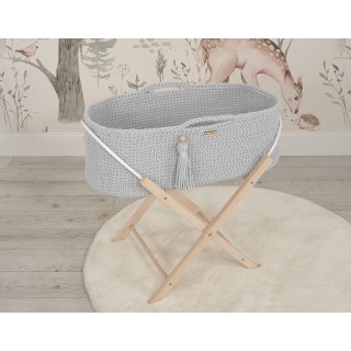 Mojžišový košík BOHO Ručne vyrobený so stojanom