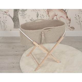 Mojžišový košík BOHO Ručne vyrobený so stojanom