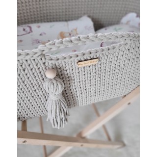 Mojžišový košík BOHO Ručne vyrobený so stojanom