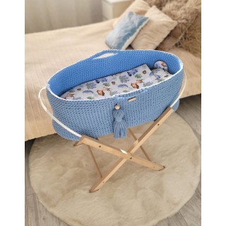 Mojžišový košík BOHO Ručne vyrobený so stojanom