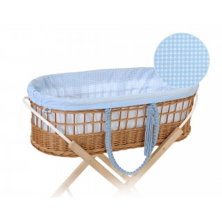 Prútený košík Moses v BOHO štýle s bavlnenou podšívkou