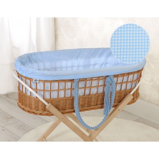 Prútený košík Moses v BOHO štýle s bavlnenou podšívkou