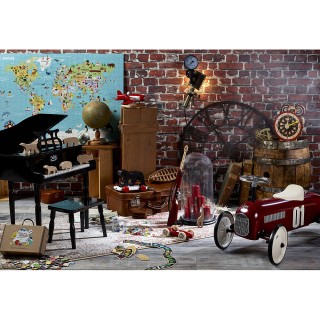 Vintage kovové odrážadlo bordo