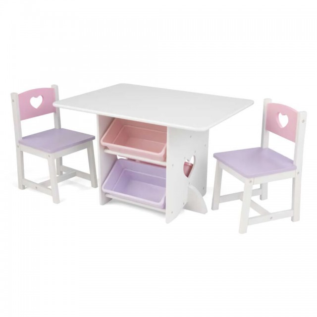 Stôl Heart s dvoma stoličkami a boxmi