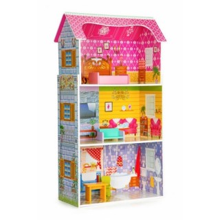 Drevený domček pre bábiky ECO TOYS - Slnečná rezidencia
