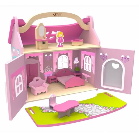 Drevený domček snov pre bábiky