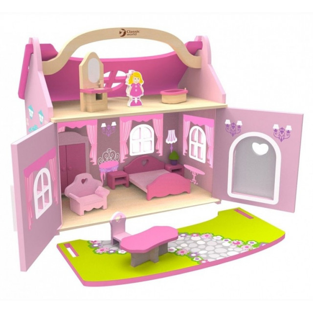 Drevený domček snov pre bábiky
