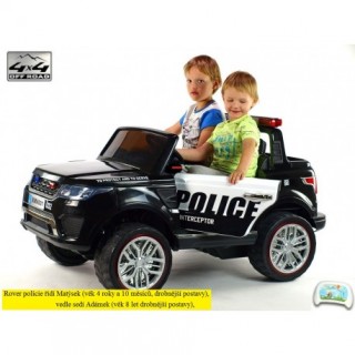 Elektrické SUV Rover policie 911 Interceptor s 2.4G, náhonom 4x4, EVA kolesá
